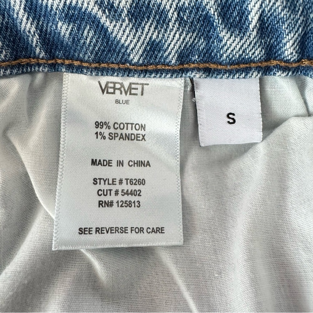 Vervet Rebecca High Rise Jean Shorts Size Small Blue Distressed Cutoffs - Picture 6 of 6